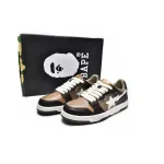 Zafa Wear A Bathing Ape Bape SK8 Sta Brown Ivory