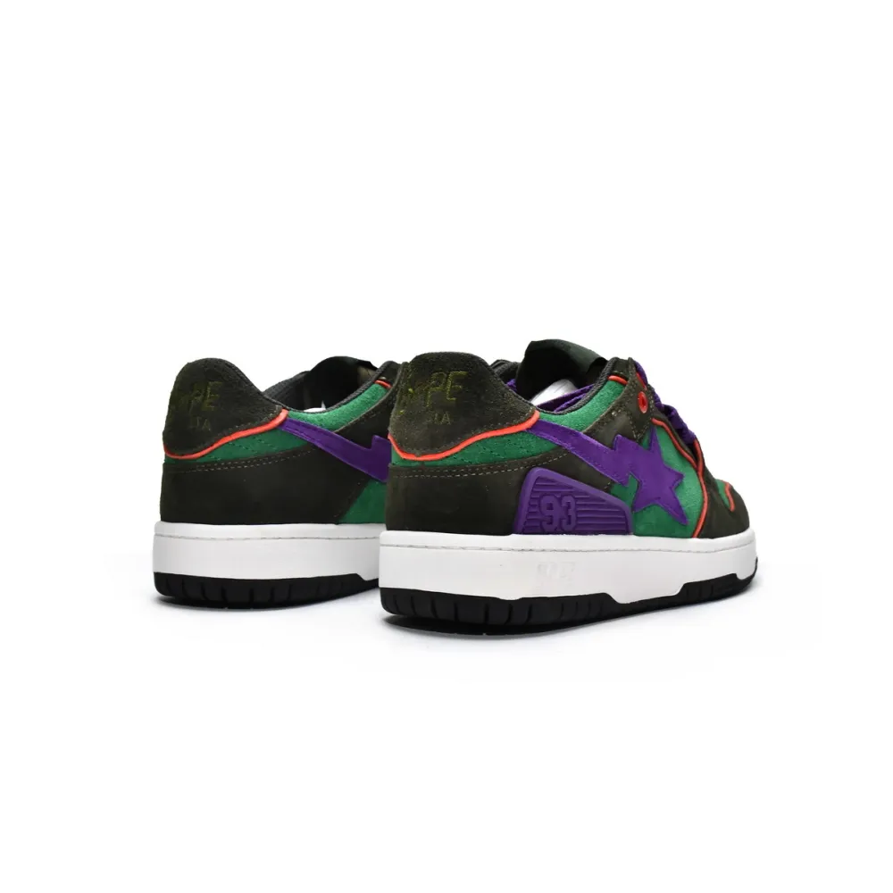 Pkgod A Bathing Ape Bape SK8 Sta Dark Purple Green