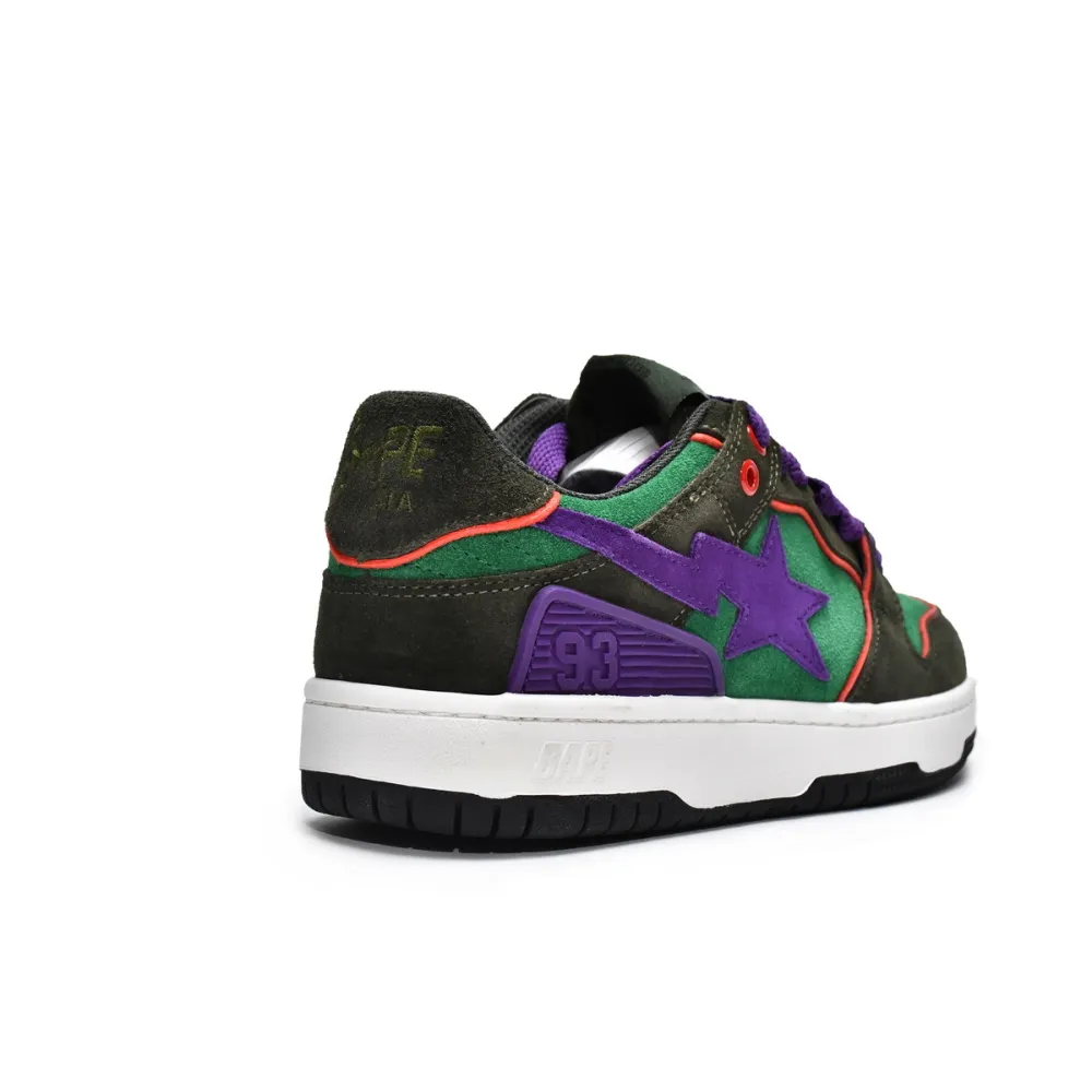 Pkgod A Bathing Ape Bape SK8 Sta Dark Purple Green