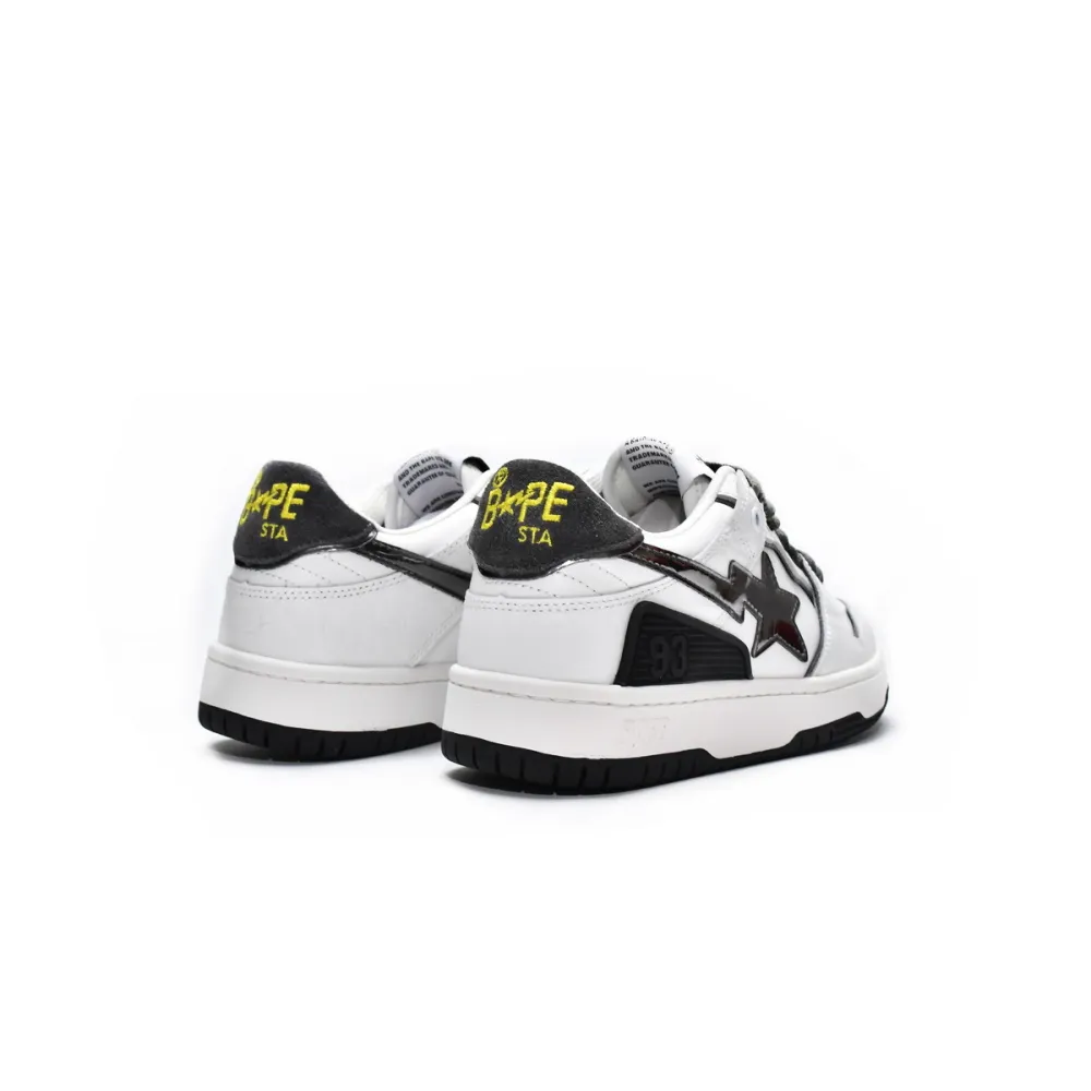 Pkgod A Bathing Ape Bape SK8 Sta White Silver