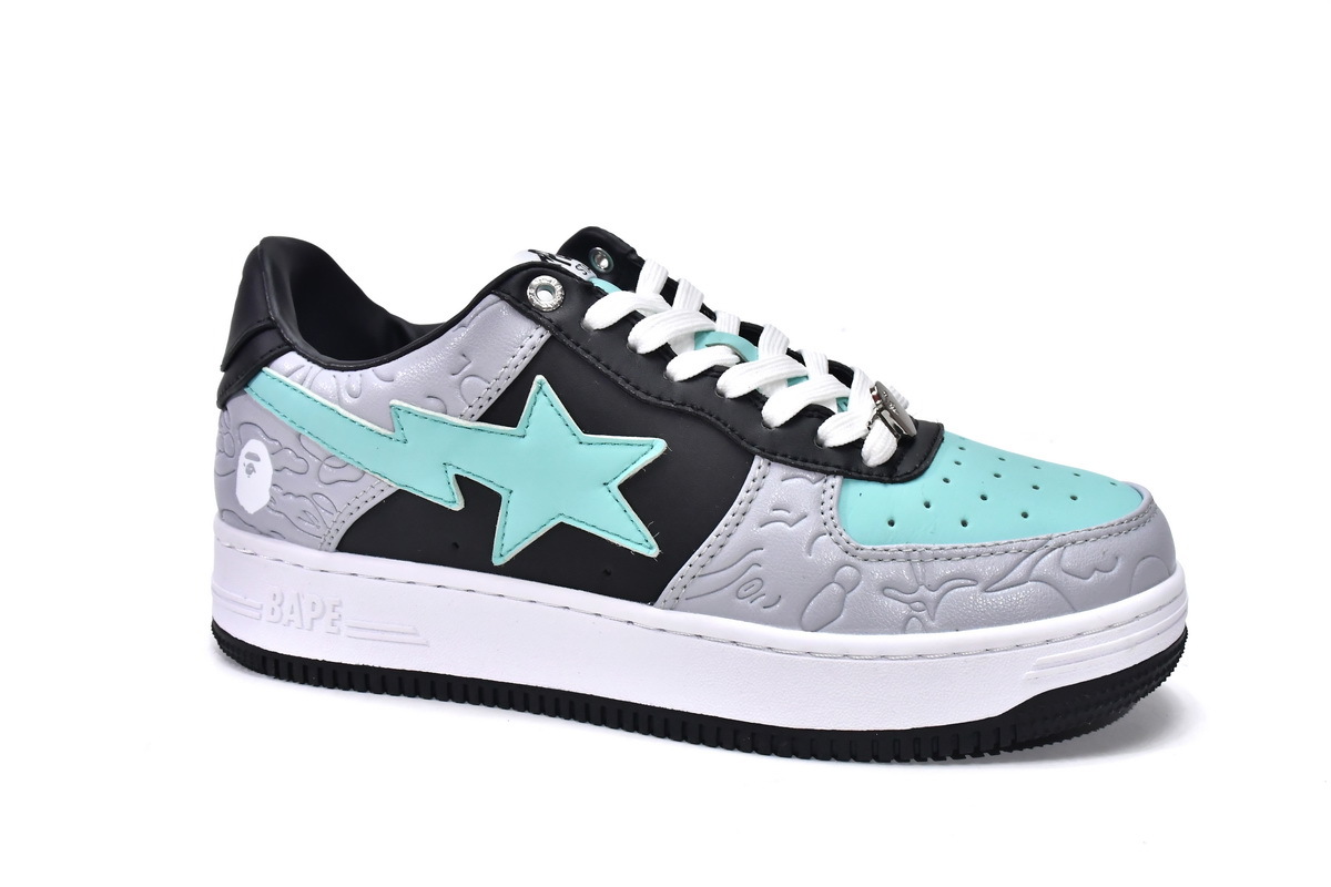 Pkgod A Bathing Ape Bape Sta Low Grey Black