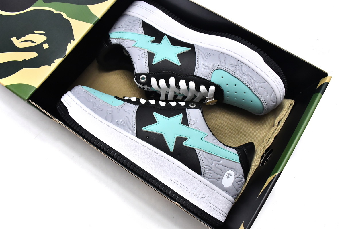 Pkgod A Bathing Ape Bape Sta Low Grey Black