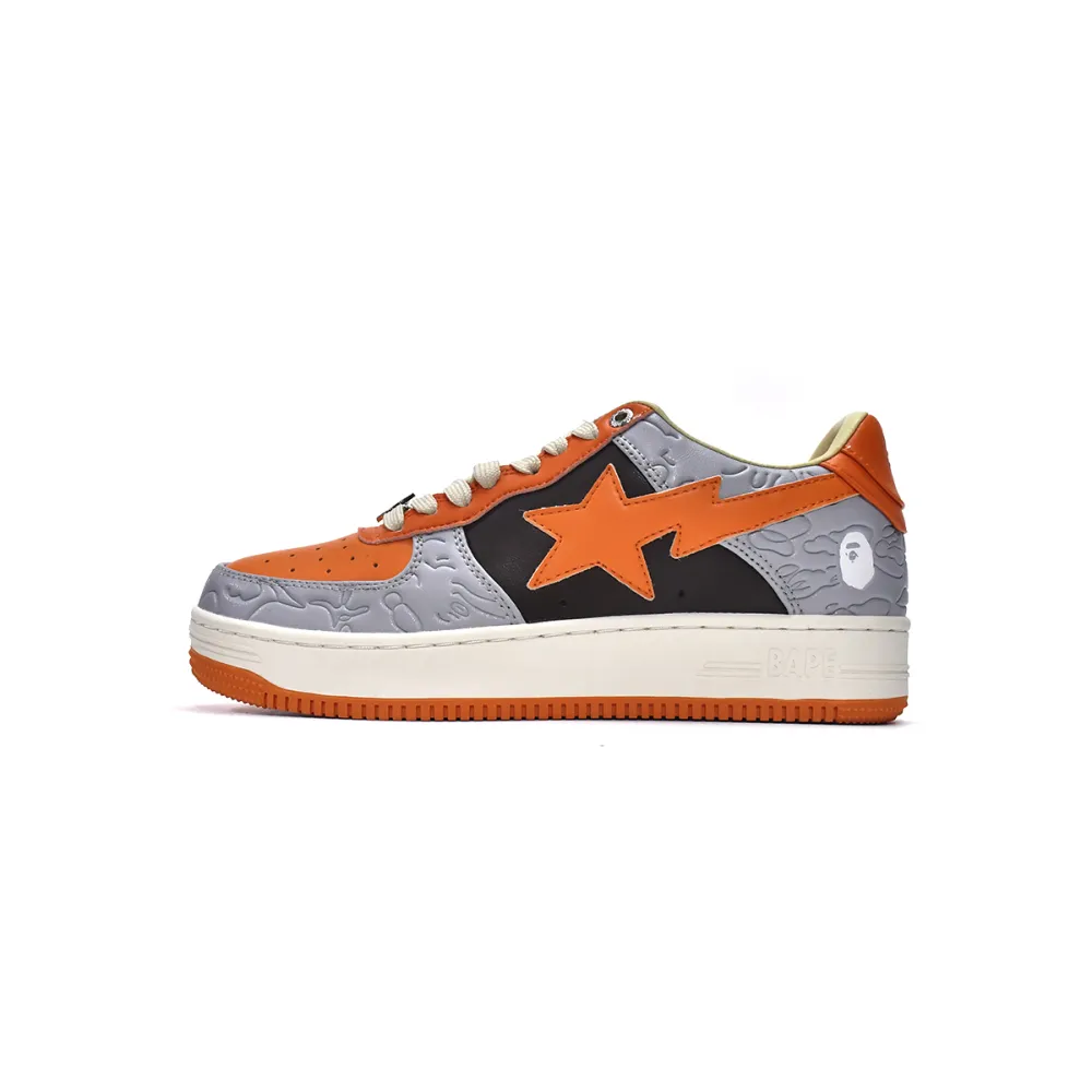 Zafa Wear A Bathing Ape Bape Sta Low Grey Orange