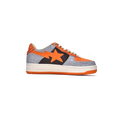 Pkgod A Bathing Ape Bape Sta Low Grey Orange 02