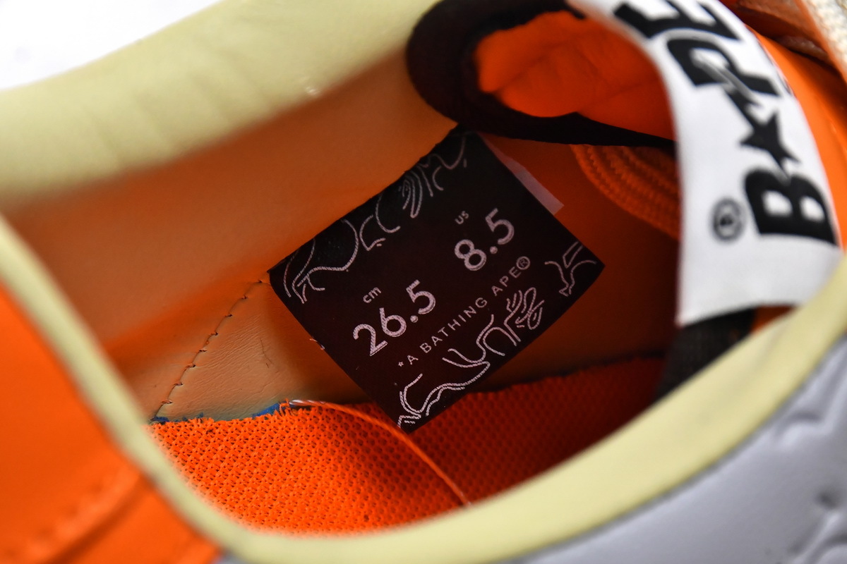 Pkgod A Bathing Ape Bape Sta Low Grey Orange