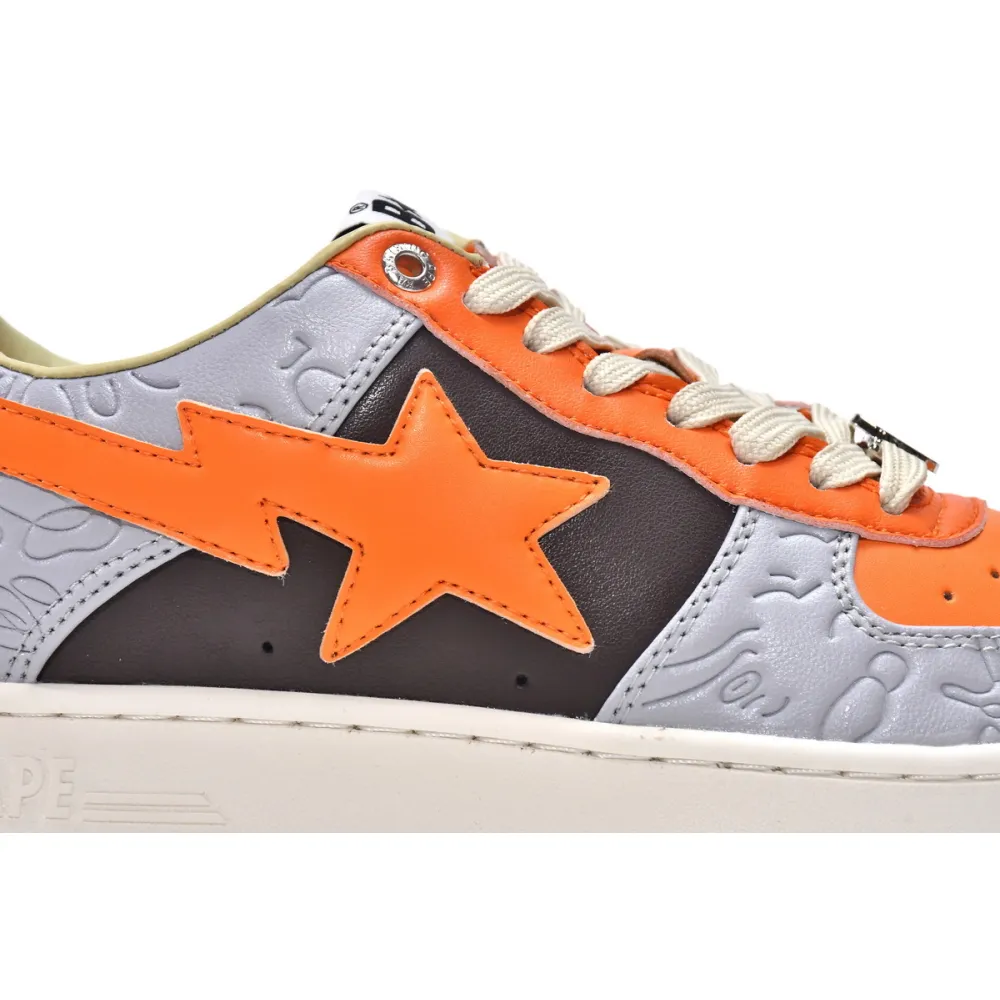 Zafa Wear A Bathing Ape Bape Sta Low Grey Orange