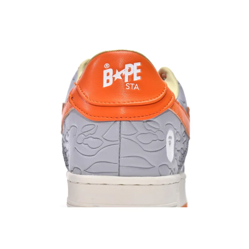 Zafa Wear A Bathing Ape Bape Sta Low Grey Orange