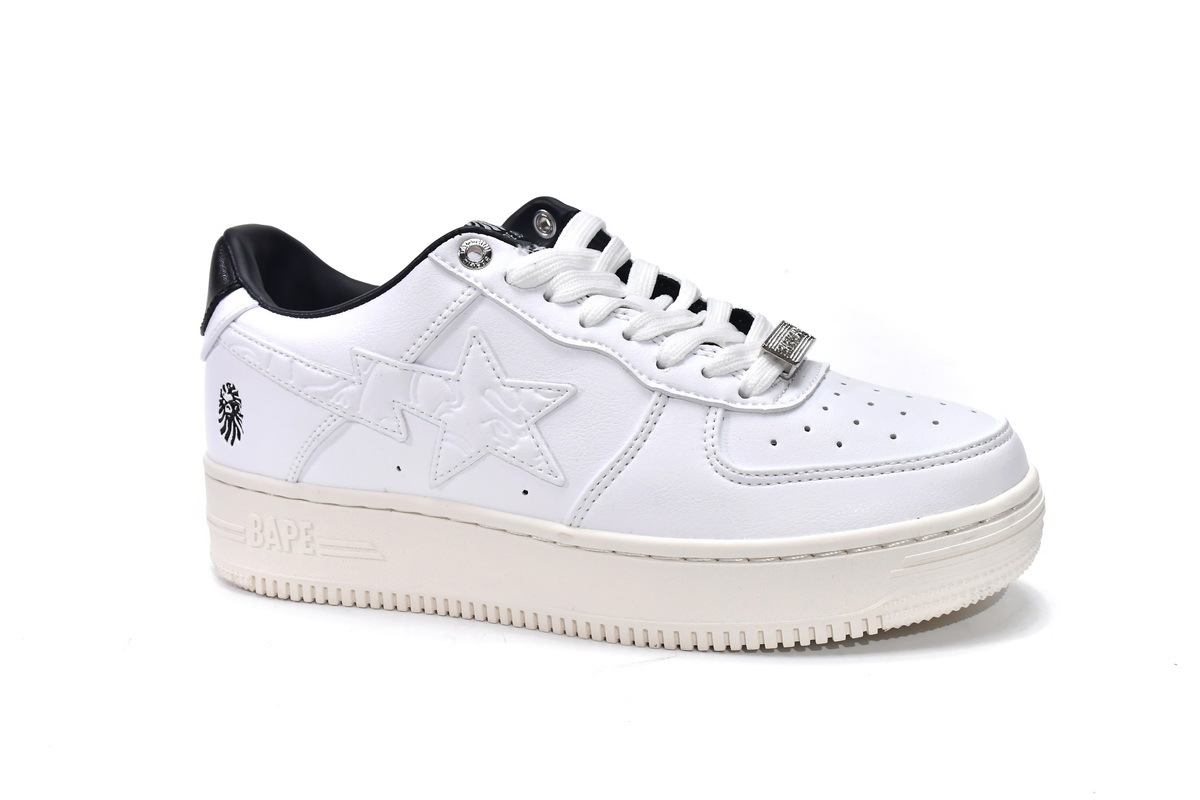 Pkgod A Bathing Ape Bape Sta Low White Black