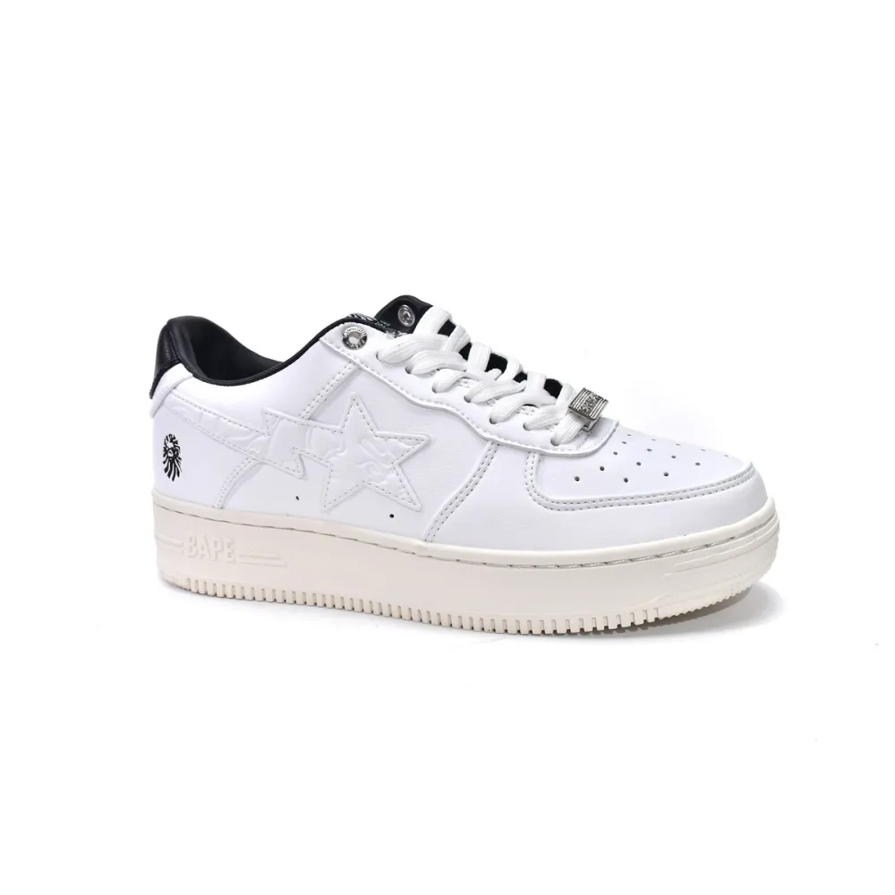 Pkgod A Bathing Ape Bape Sta Low White Black