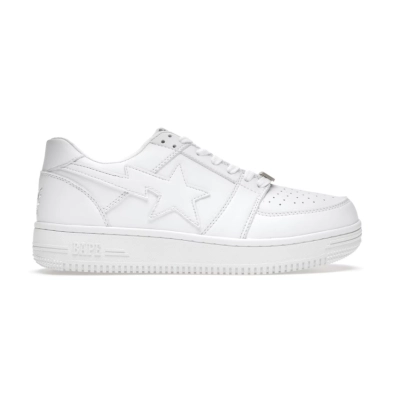 Pkgod A Bathing Ape Bape Sta Low White Leather (2020) 01