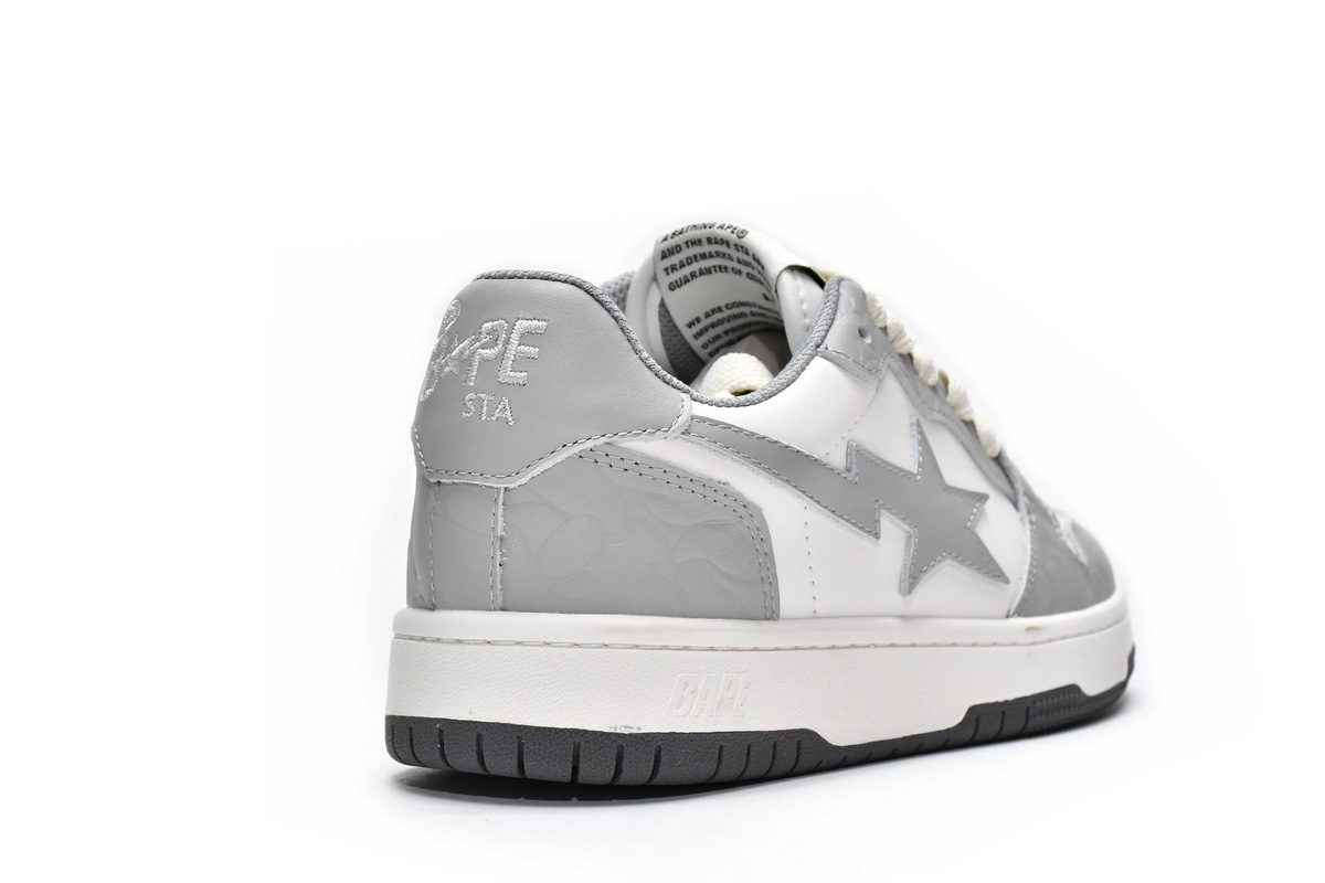    Pkgod A Bathing Ape Court Sta Light Grey Cream 