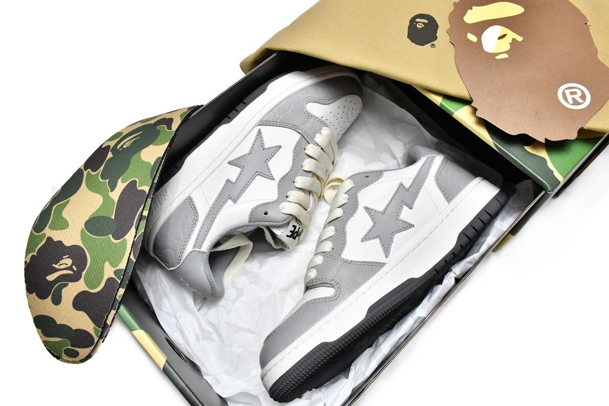    Pkgod A Bathing Ape Court Sta Light Grey Cream 