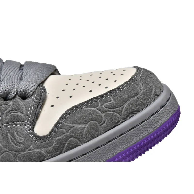 Pkgod A Bathing Ape Court Sta Mist Grey Royal Purple