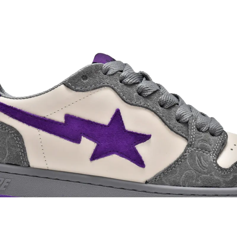 Pkgod A Bathing Ape Court Sta Mist Grey Royal Purple