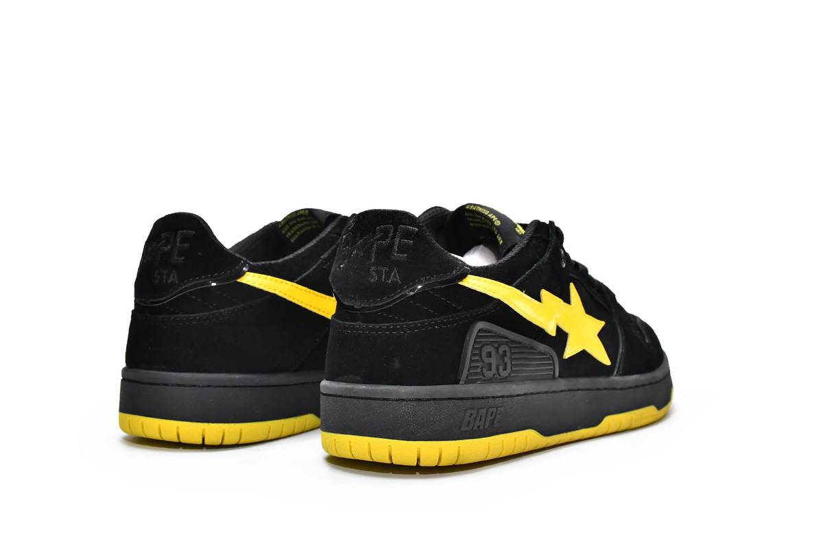     A Bathing Ape Sk8 Sta Black Electric Yellow