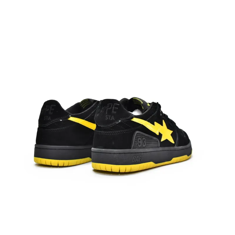 Pkgod A Bathing Ape Sk8 Sta Black Electric Yellow