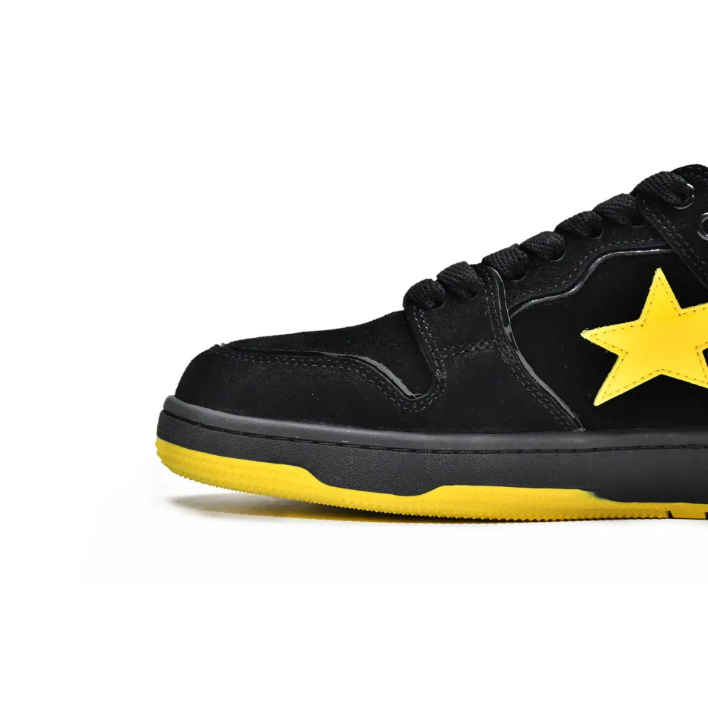 Pkgod A Bathing Ape Sk8 Sta Black Electric Yellow