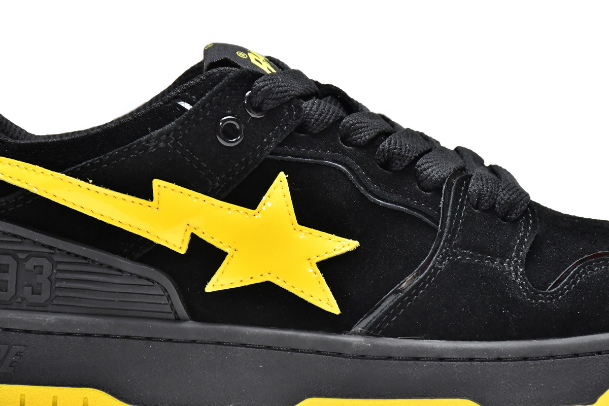    A Bathing Ape Sk8 Sta Black Electric Yellow