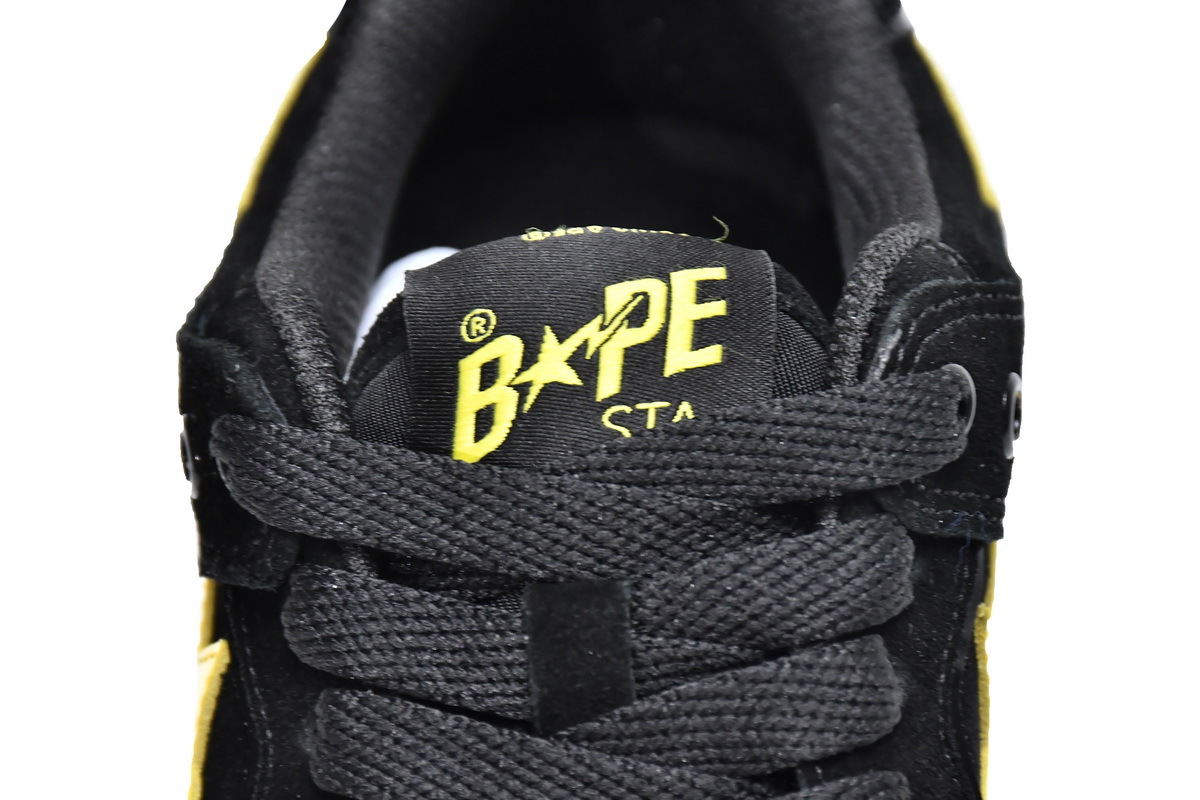     A Bathing Ape Sk8 Sta Black Electric Yellow