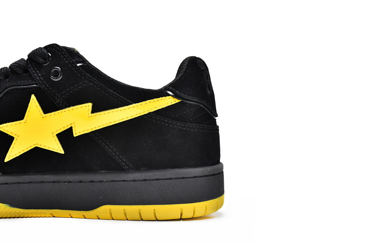     A Bathing Ape Sk8 Sta Black Electric Yellow