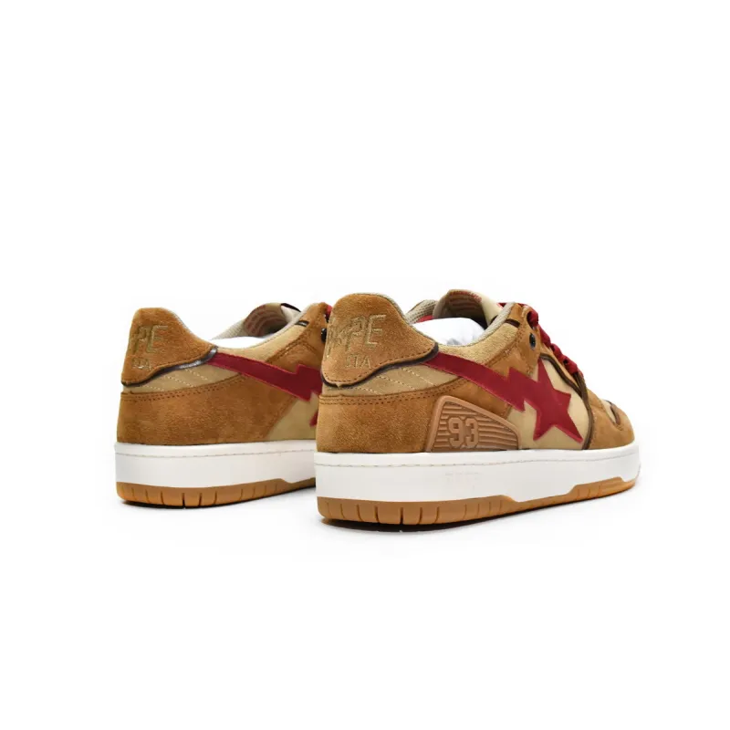 Pkgod A Bathing Ape Sk8 Sta Wheat Red