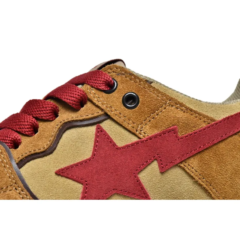 Pkgod A Bathing Ape Sk8 Sta Wheat Red