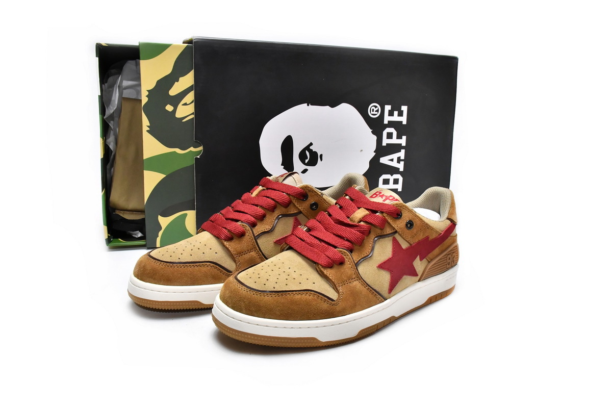     A Bathing Ape Sk8 Sta Wheat Red