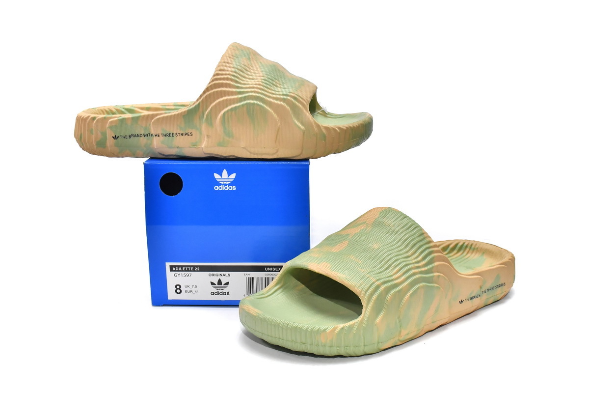 Pkgod adidas Adilette 22 Slides Magic Lime St Desert Sand