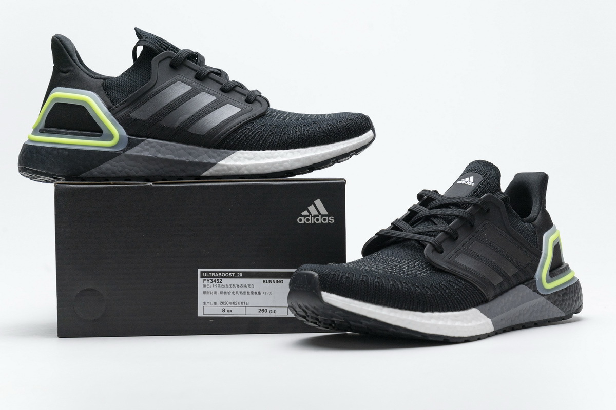     adidas Ultra BOOST 20 CONSORTIUM Black Grey Green Real Boost