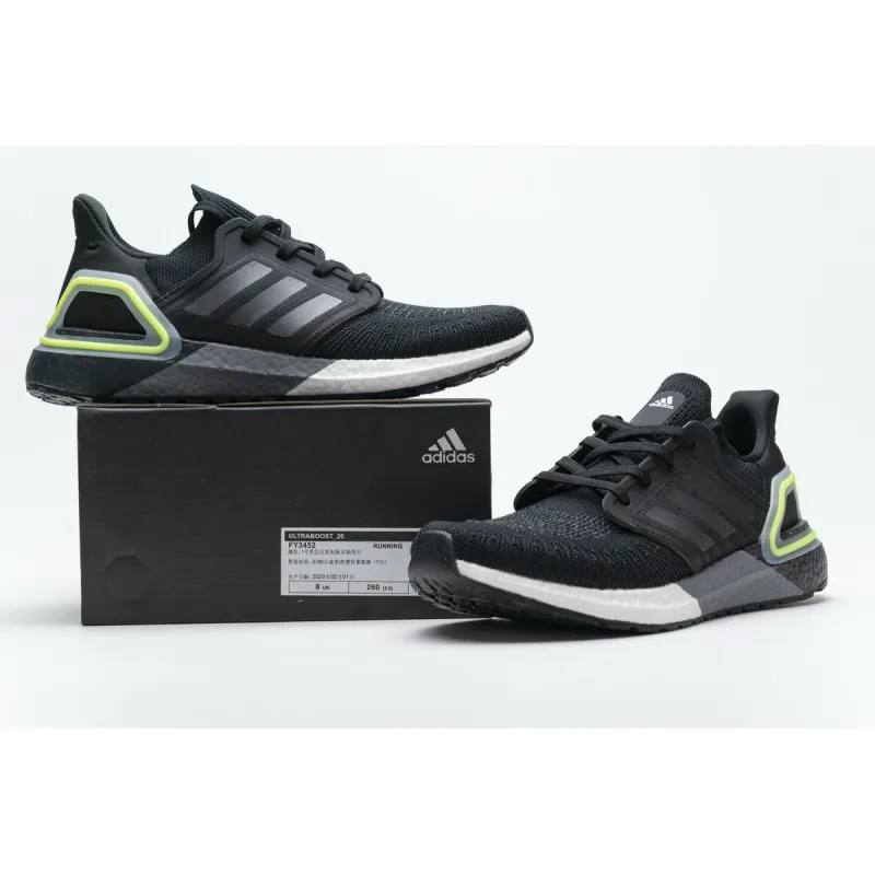 Pkgod adidas Ultra BOOST 20 CONSORTIUM Black Grey Green Real Boost