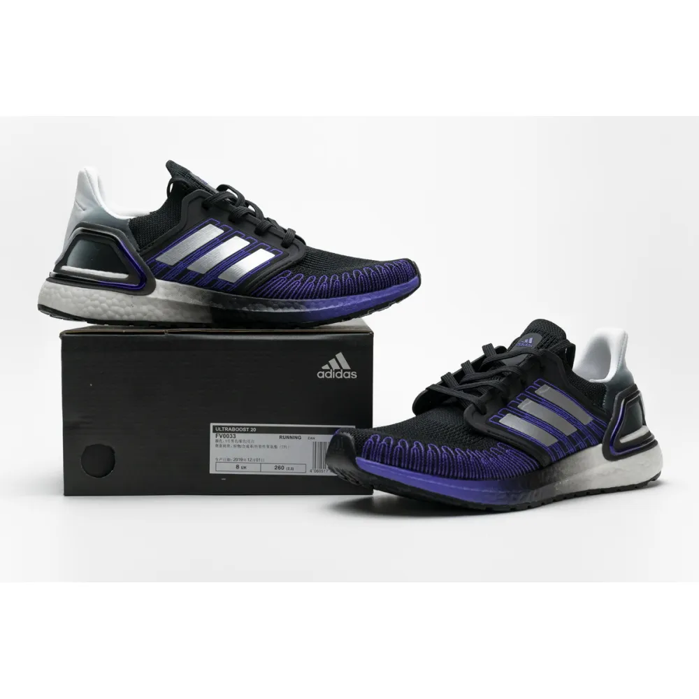 Pkgod adidas Ultra BOOST 20 CONSORTIUM Core Black Silver Real Boost