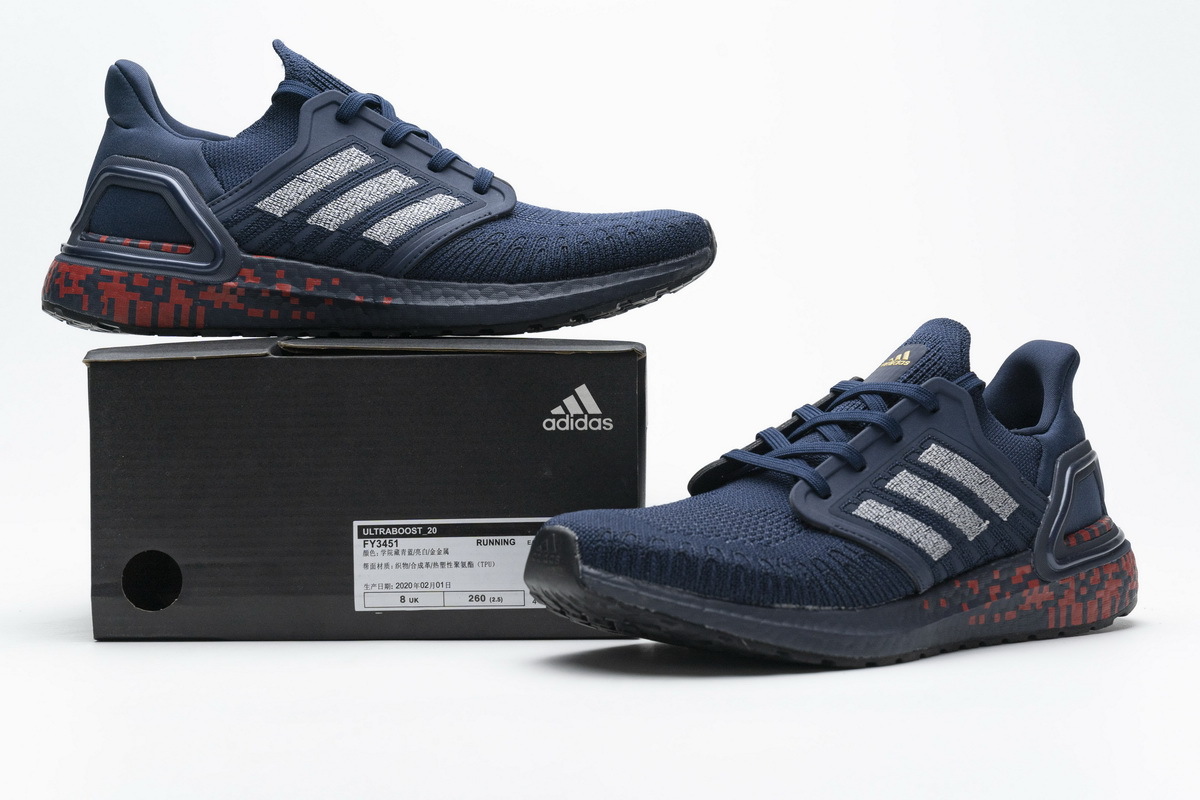     adidas Ultra BOOST 20 CONSORTIUM Dark Blue Red Real Boost