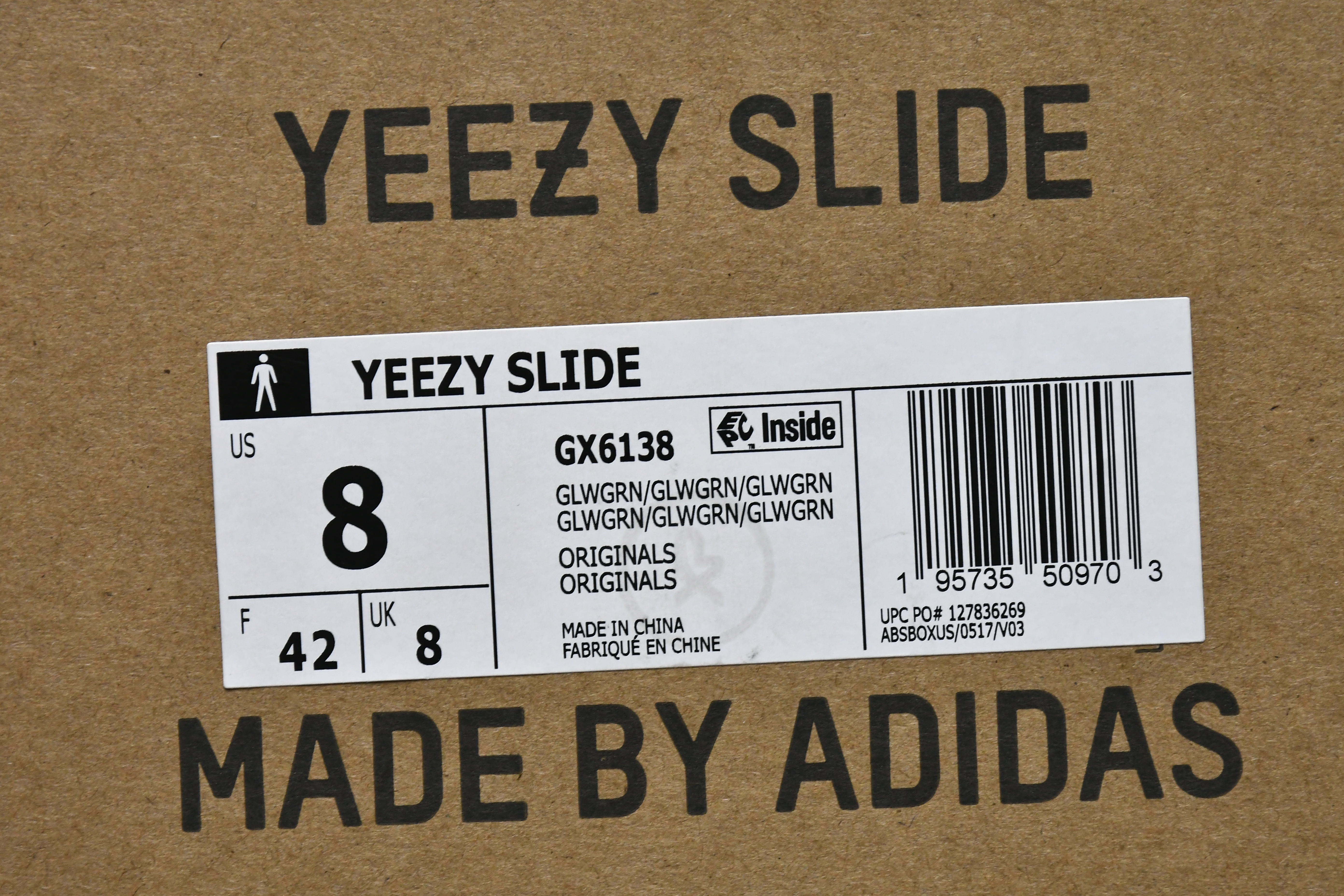 Pkgod adidas Yeezy Slide Glow Green