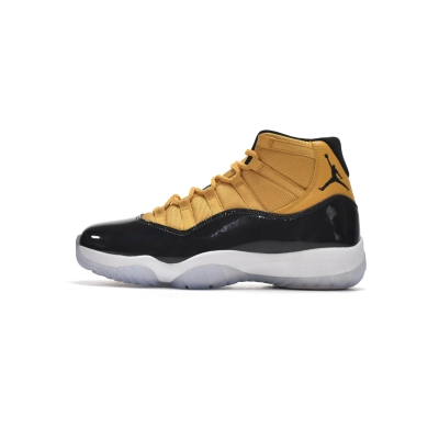    Pkgod Air Jordan 11 Retro Black Yellow 01
