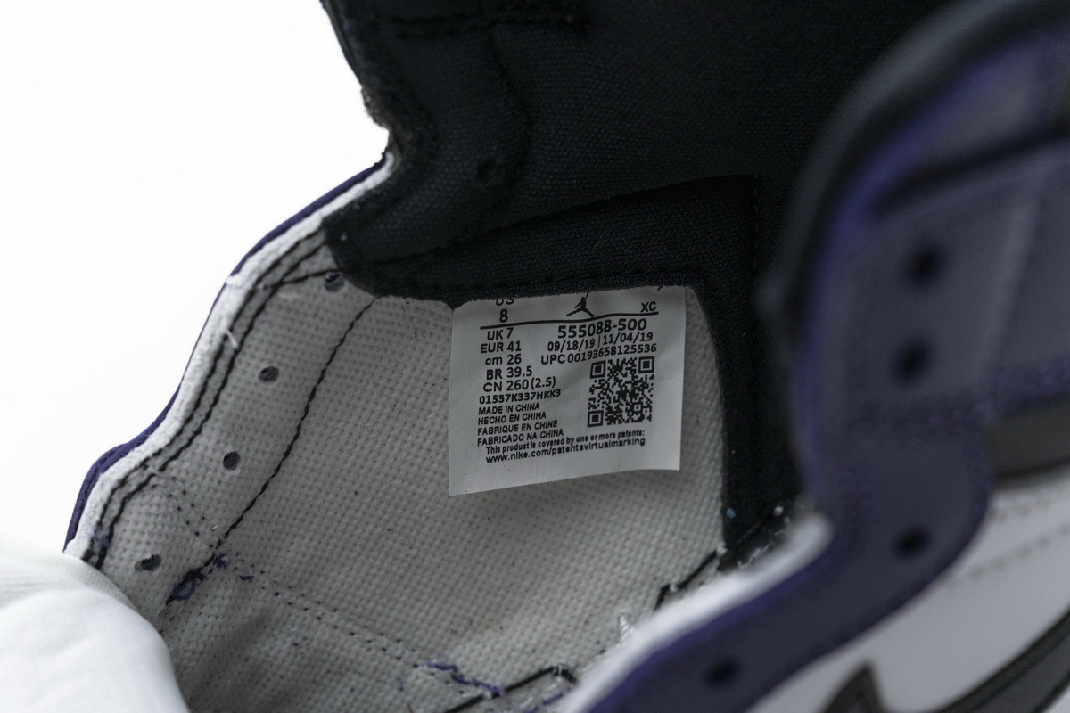 Pkgod Air Jordan 1 High OG  Court Purple White
