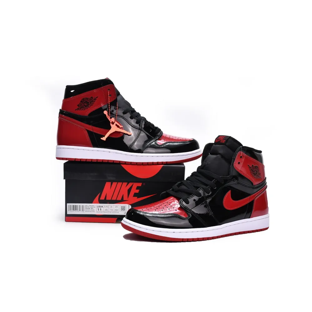 Pkgod Air Jordan 1 High OG Bred Patent