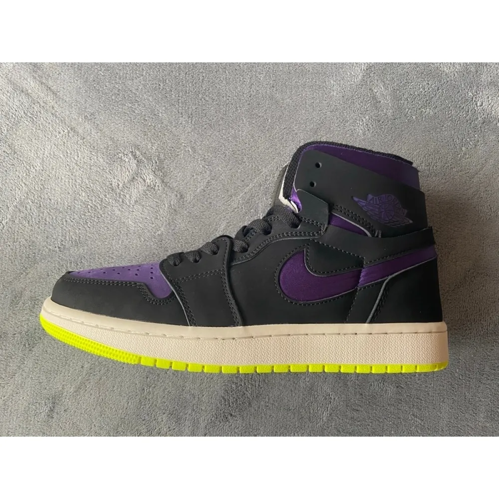 Pkgod Air Jordan 1 High Zoom Air CMFT Black Court Purple Lemon Venom (W)
