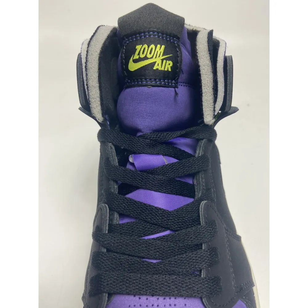Pkgod Air Jordan 1 High Zoom Air CMFT Black Court Purple Lemon Venom (W)