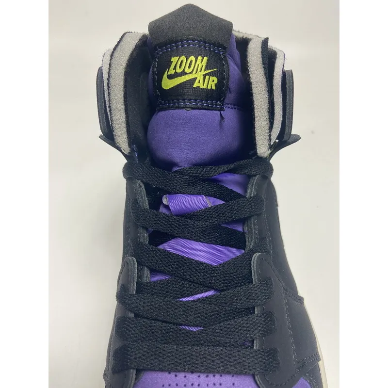 Pkgod Air Jordan 1 High Zoom Air CMFT Black Court Purple Lemon Venom (W)