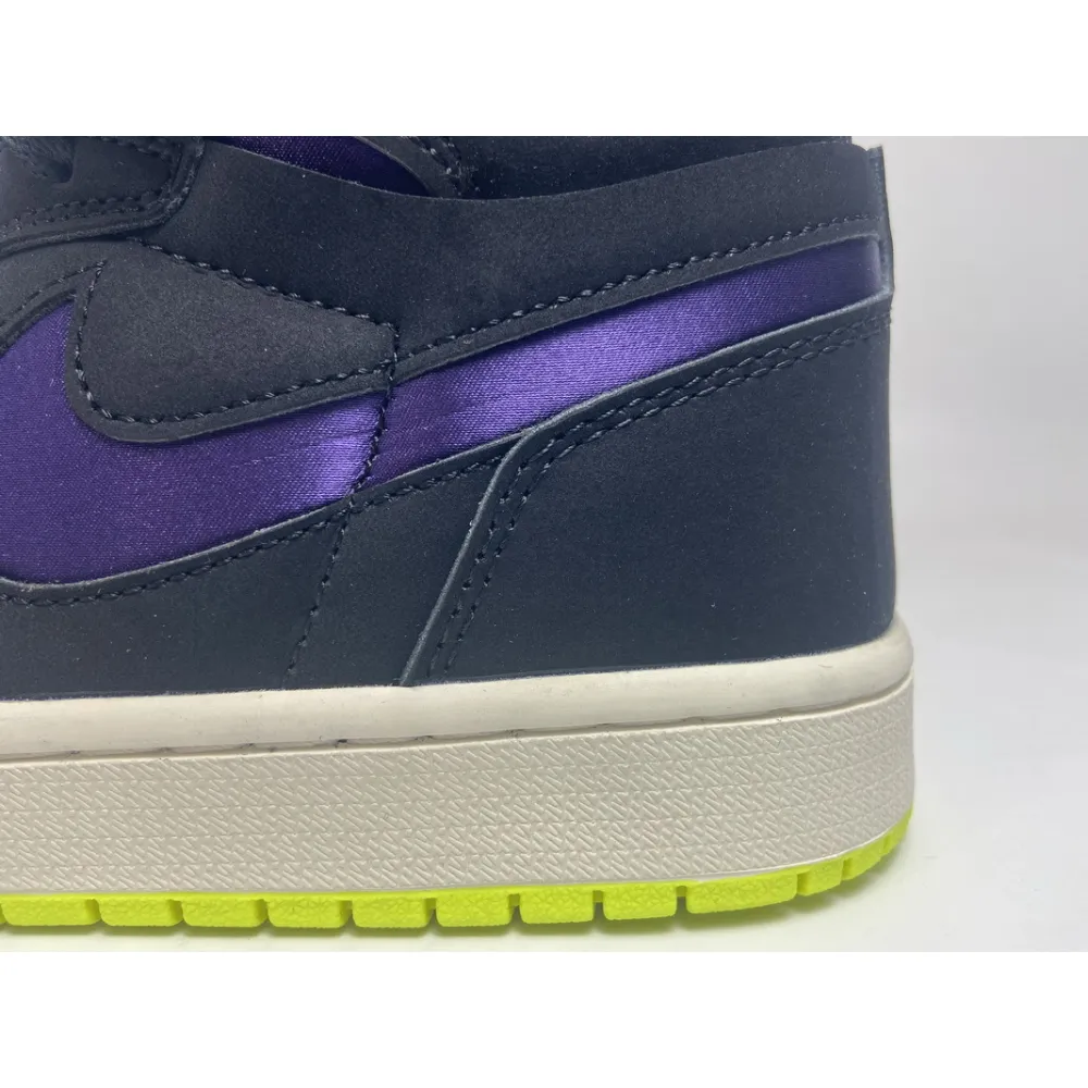Pkgod Air Jordan 1 High Zoom Air CMFT Black Court Purple Lemon Venom (W)