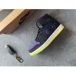 Pkgod Air Jordan 1 High Zoom Air CMFT Black Court Purple Lemon Venom (W)