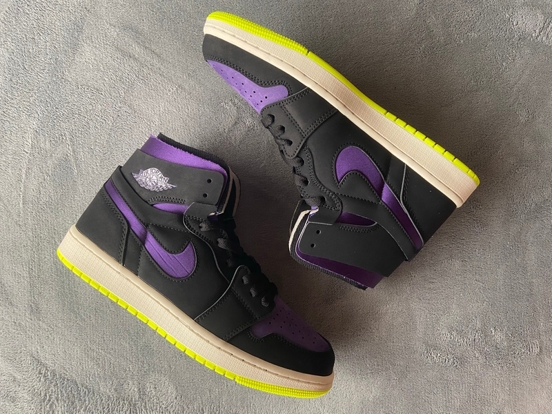     Air Jordan 1 High Zoom Air CMFT Black Court Purple Lemon Venom (W)
