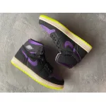 Pkgod Air Jordan 1 High Zoom Air CMFT Black Court Purple Lemon Venom (W)