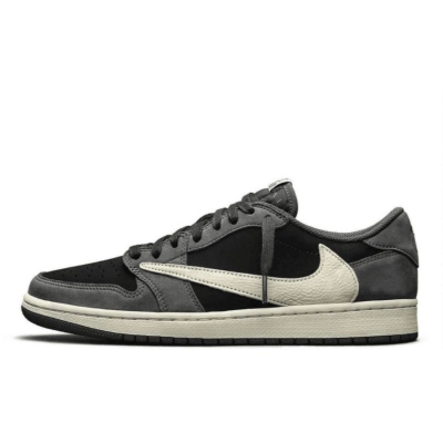 Pkgod Air Jordan 1 Low Black Grey x Travis Scott 01