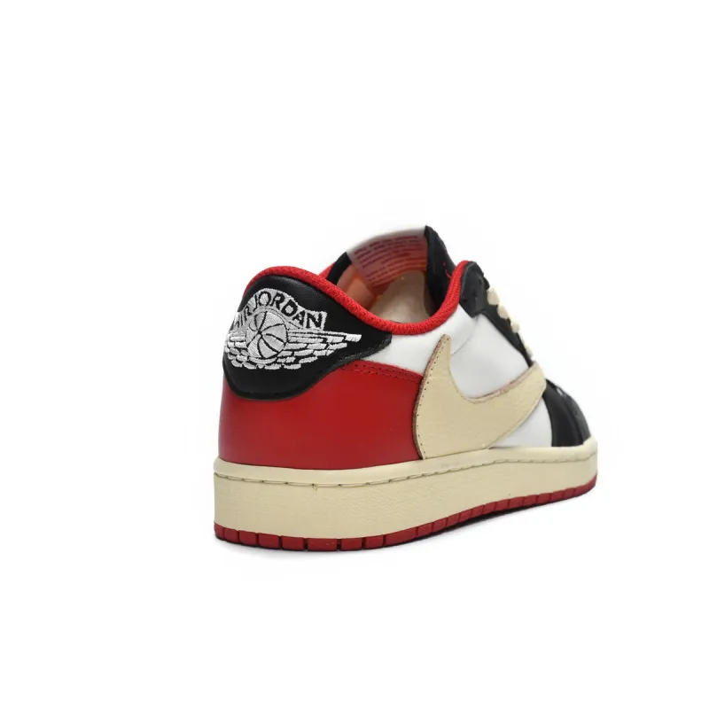 Pkgod Air Jordan 1 Low Black Red x Travis Scott