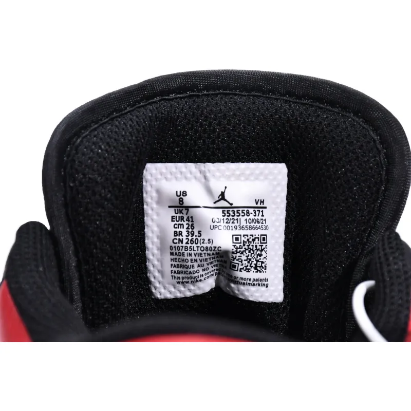 Pkgod Air Jordan 1 Low Bred Toe