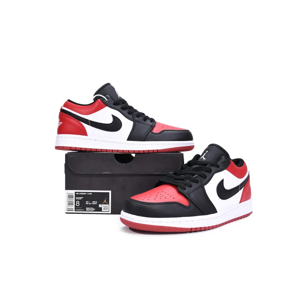 Pkgod Air Jordan 1 Low Bred Toe