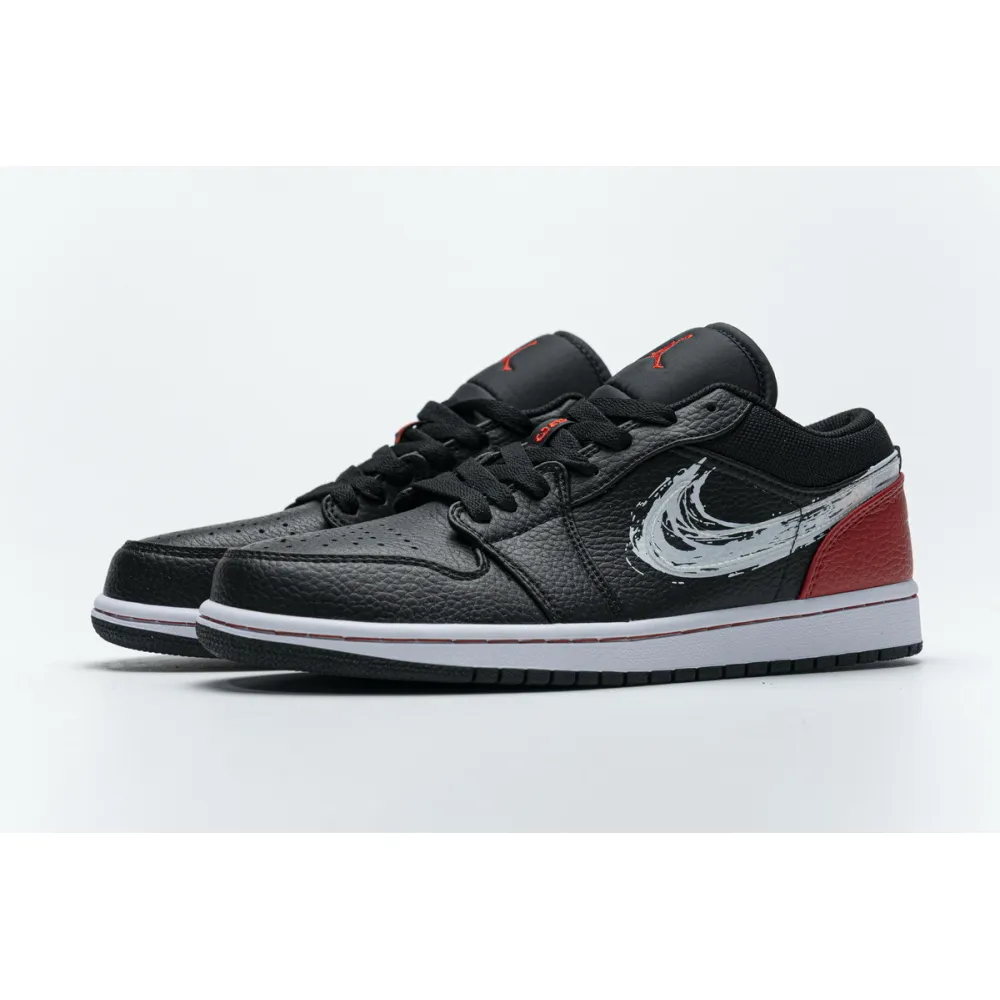 Pkgod Air Jordan 1 Low Brushstroke Swoosh