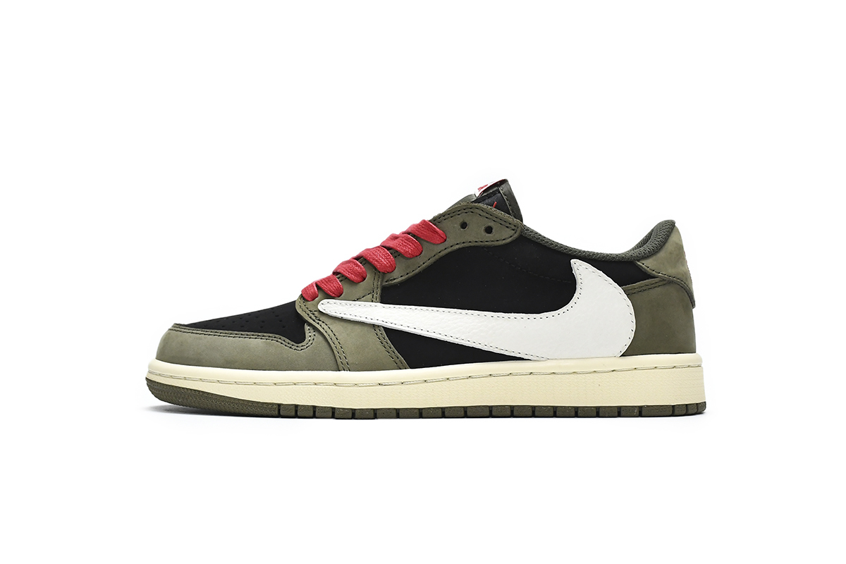 Pkgod Air Jordan 1 Low Dark Green x Travis Scott