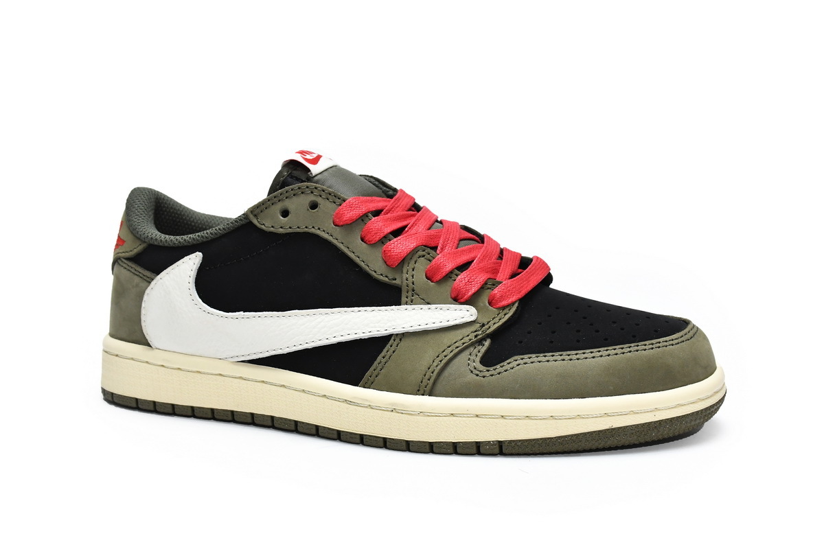 Pkgod Air Jordan 1 Low Dark Green x Travis Scott
